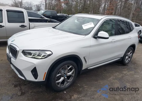 2024 BMW X3 xDrive30I z USA, uszkodzony, nr VIN 5UX53DP09R9V02202